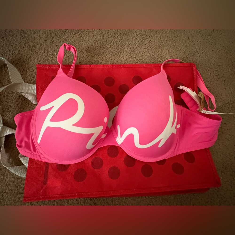 Victoria's Secret Pink Bra with White Script